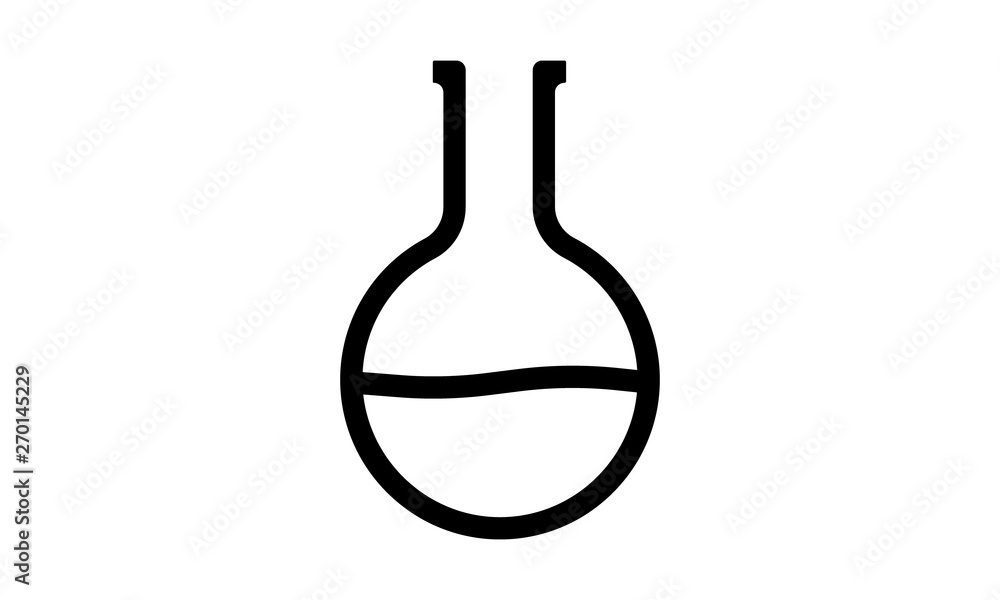 Laboratory beaker icon for chemistry Laboratory beaker icon for chemistry
