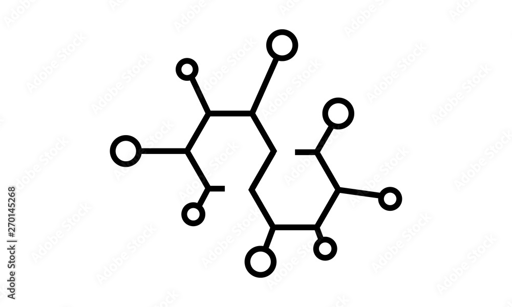molecule icon vector flat template - Vector  - obrazy, fototapety, plakaty 