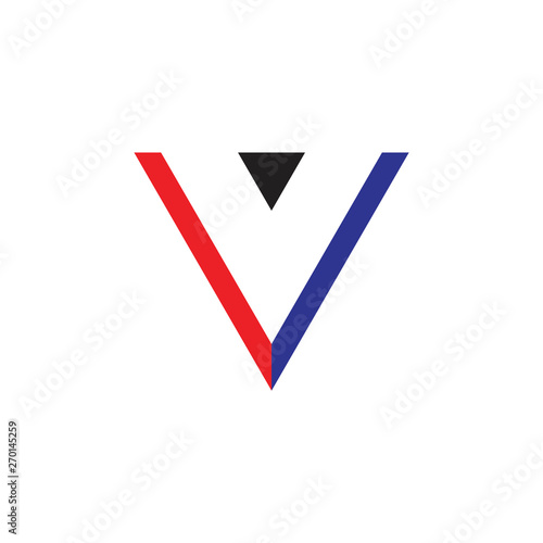 Free Download letter v triangle geometric logo vector - GFXLoad