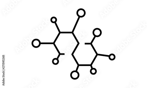 molecule icon vector flat template - Vector  photo