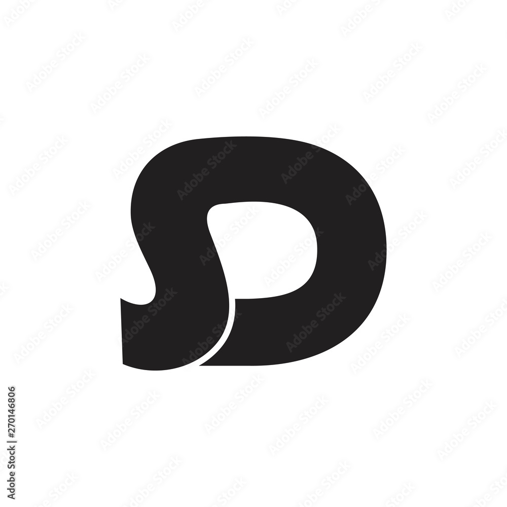 letter sd curves flow line simple logo vector letter sd curves flow line simple logo vector