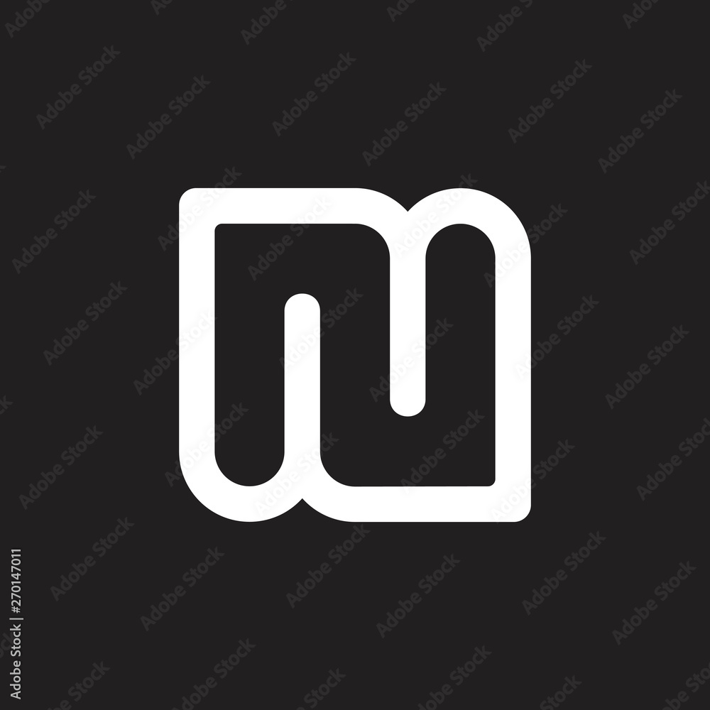 letter n simple geometric line logo vector letter n simple geometric line logo vector