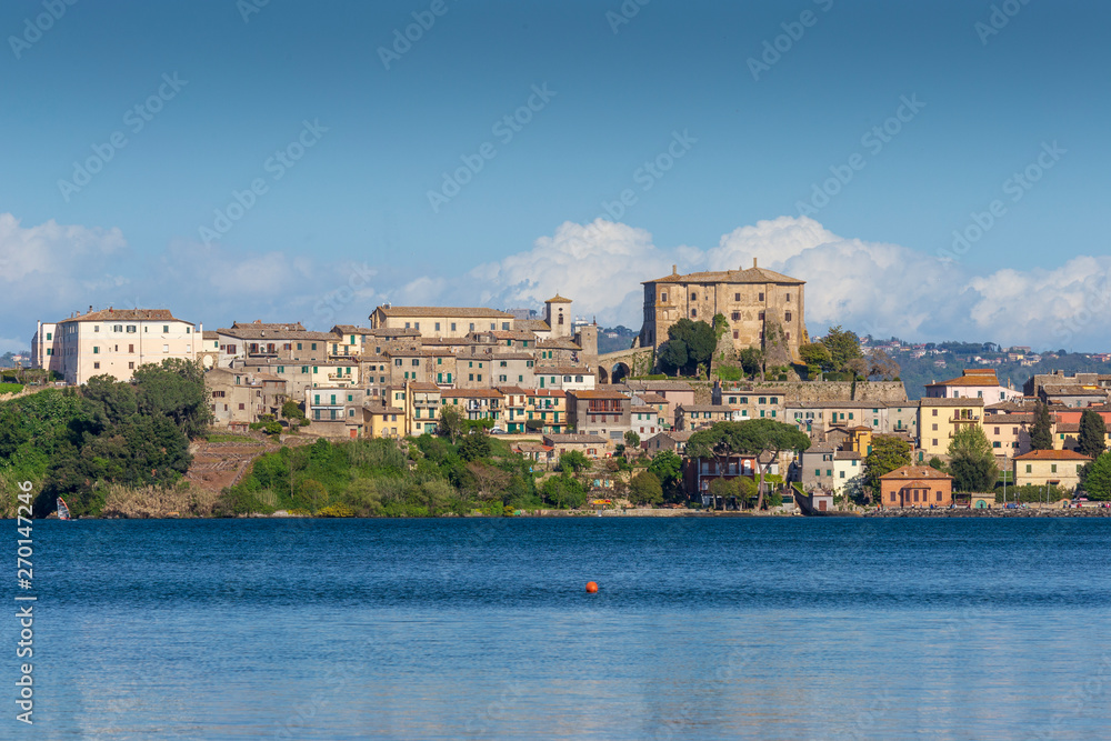 Capodimonte, Italy. 04-27-2019. View of Capodimonte from the Bolsena lake