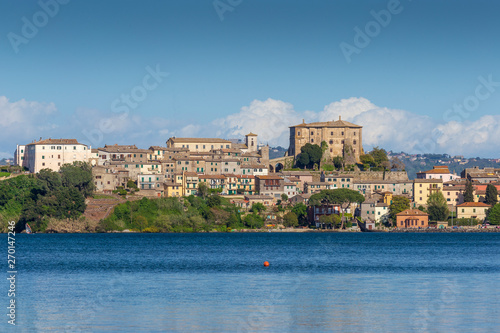 Fototapeta Naklejka Na Ścianę i Meble -  Capodimonte, Italy. 04-27-2019. View of Capodimonte from the Bolsena lake