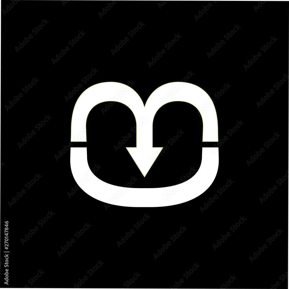 abstract letter m curves line arrow simple logo vector abstract letter m curves line arrow simple logo vector