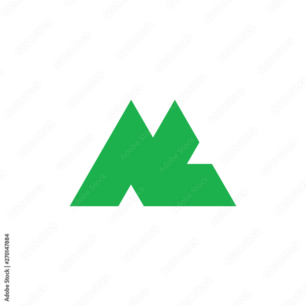 abstract letter mc triangle mountain logo vector abstract letter mc triangle mountain logo vector