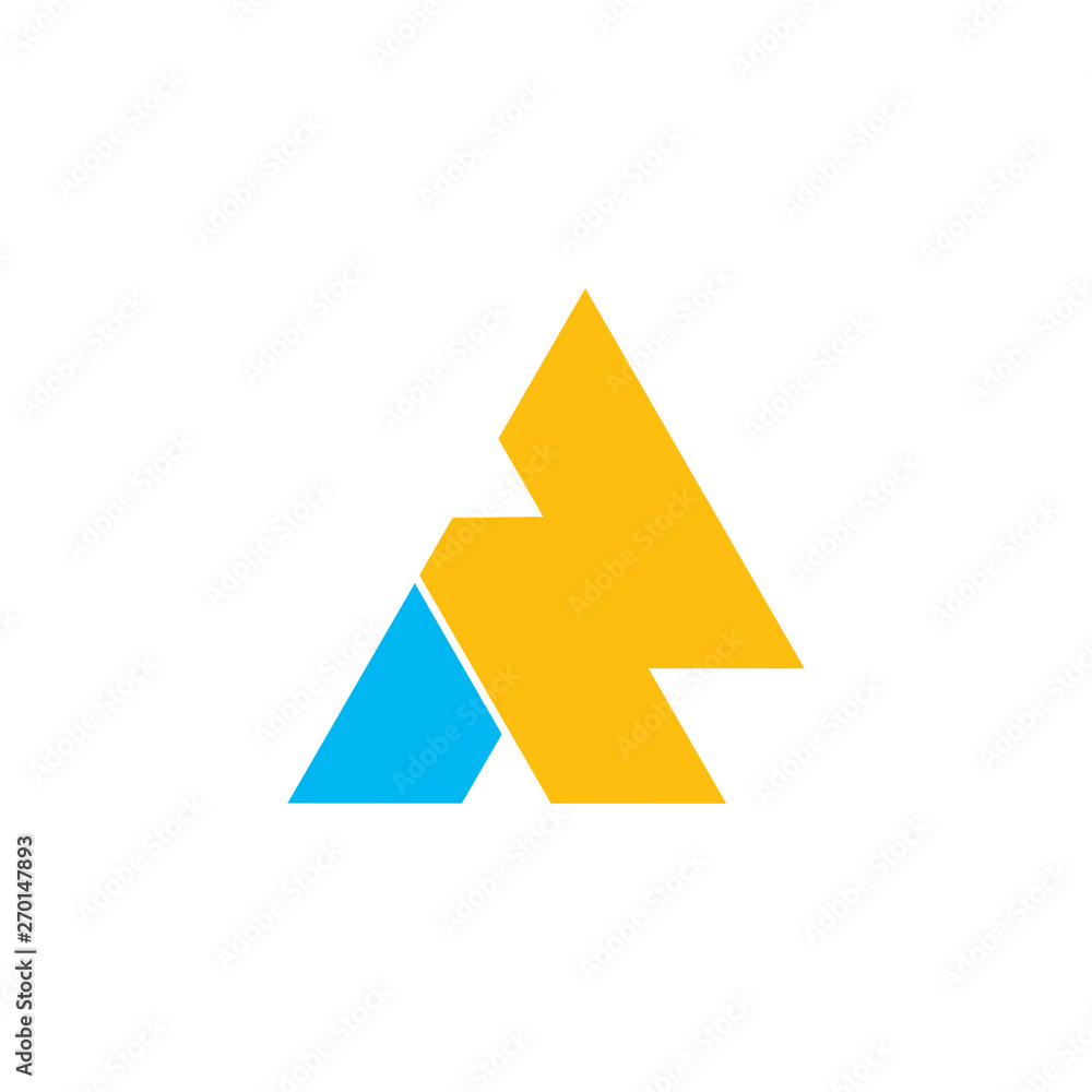 abstract letter an thunder geometric logo vector abstract letter an thunder geometric logo vector