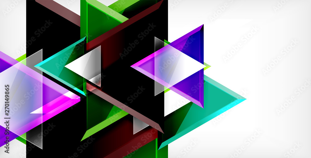 Glossy shiny triangles background Glossy shiny triangles background