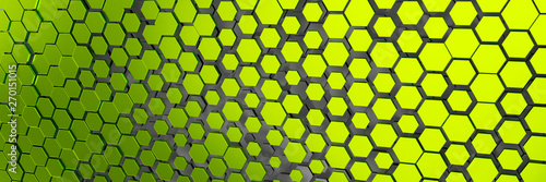 Fototapeta Naklejka Na Ścianę i Meble -  green yellow hexagon background