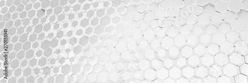 Fototapeta Naklejka Na Ścianę i Meble -  white hexagon background