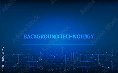 Background technology.Vector Abstract futuristic circuit board, Illustration high computer technology dark blue color background. Hi-tech digital concept