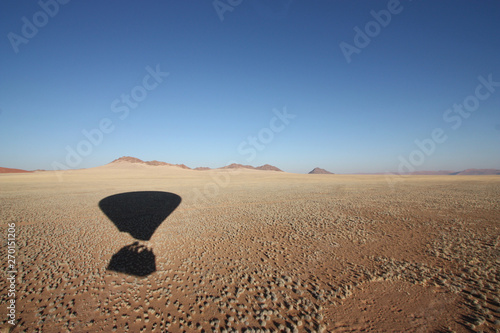 Desert landscape viewed from hot air balloon photo