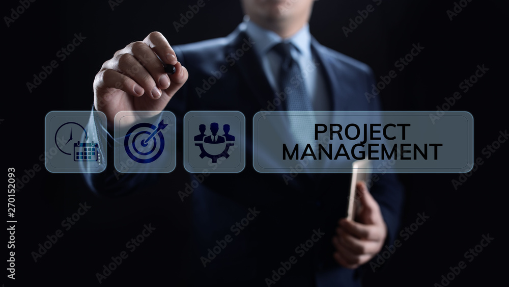 Project management Time Planning business concept on screen. Project management Time Planning business concept on screen.
