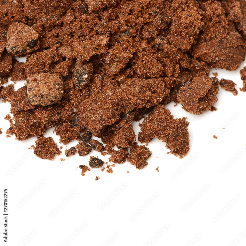 brown sugar on white background brown sugar on white background