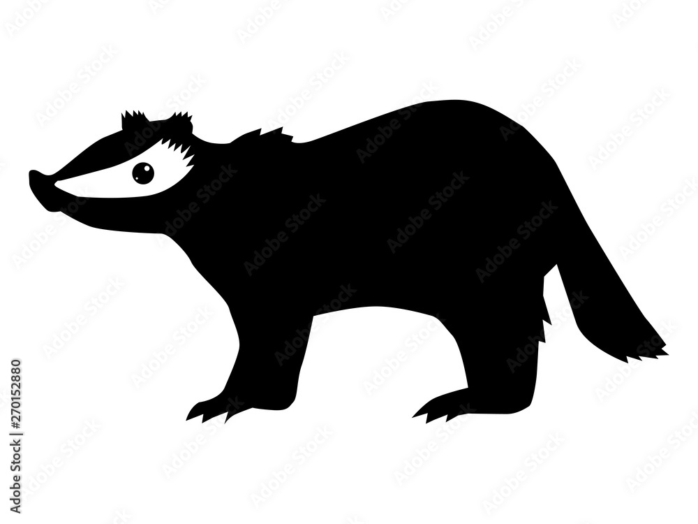 Fototapeta premium silhouette of badger