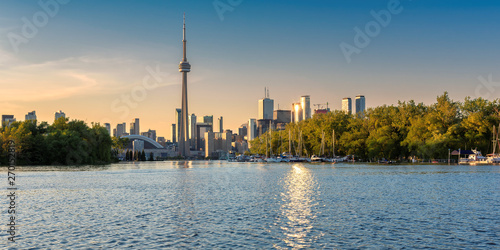 Toronto City skyline at sunset - Toronto, Ontario, Canada. 