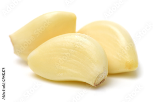 fresh garlic isolated on white background 