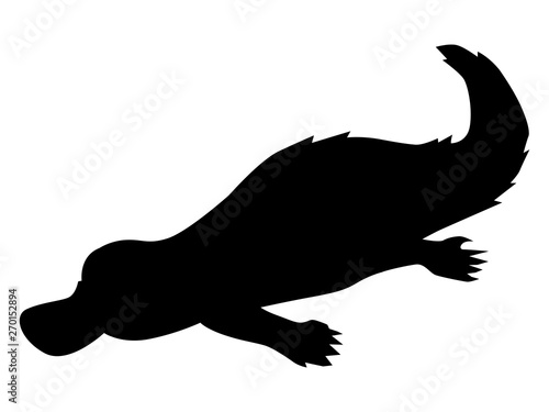 silhouette of platypus