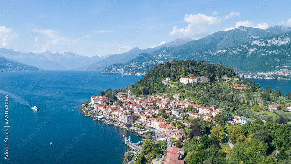 Panoramic view of Bellagio, lake of Como. Italy