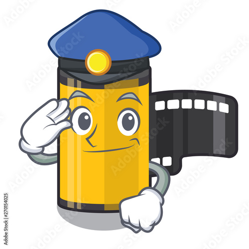 Police camera roll in the mascot shape