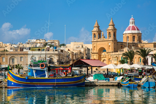 Malta, Marsaxlokk the famous fishing village photo