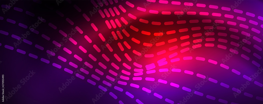 Neon vector wave lines abstract background, magic futuristic techno design Neon vector wave lines abstract background, magic futuristic techno design