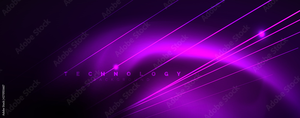 Color light with lines, outer space background, bright rays Color light with lines, outer space background, bright rays