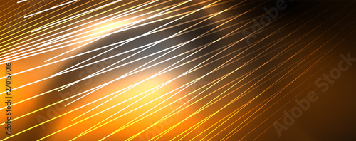 Color light with lines, outer space background, bright rays