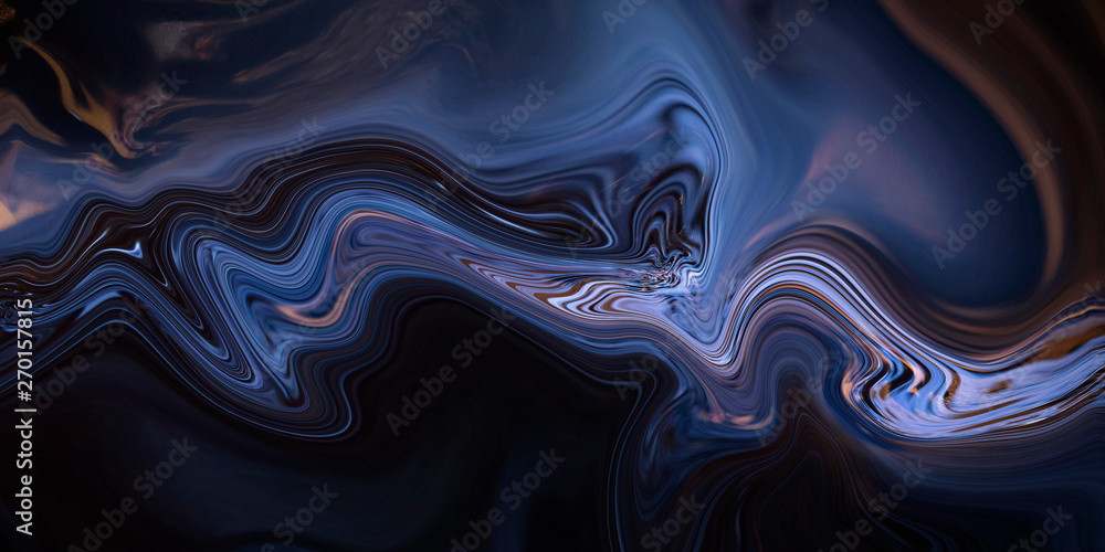 Obraz premium Illustration of liquid acrylic resin. Divorces and smooth lines of paint, colors. Pearl modulations. Abstraction of acrylic, epoxy