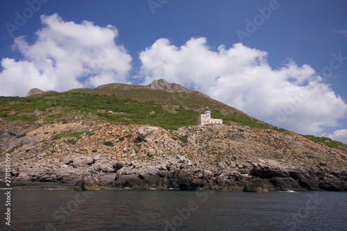 Punta Libeccio, lighhouse of Marettimo island. Egadi, Sicily, Italy photo