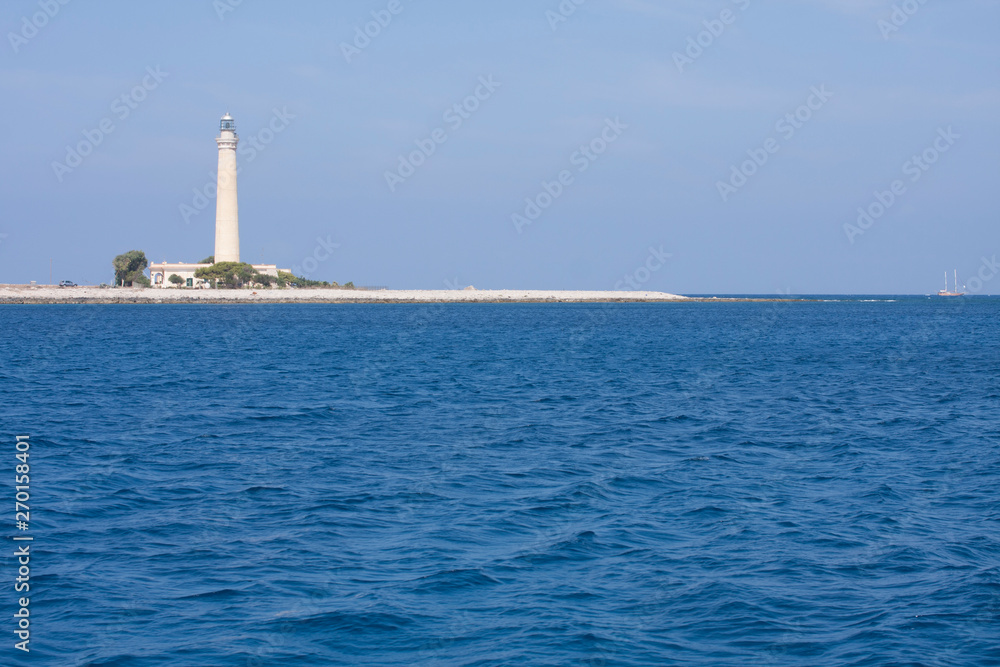 Lighthouse of San Vito Lo Capo in Sicily. Italy