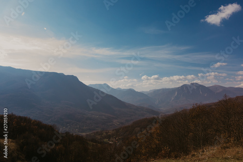 Panoramic mountain view of Bosnia and Herzwgovina