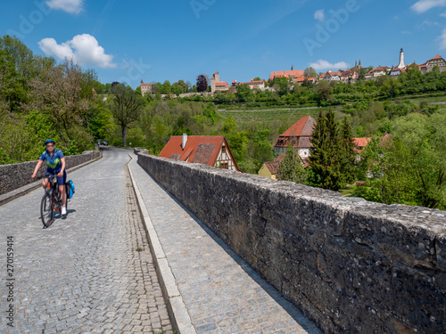 Fototapeta kuchenna Fahrradtour nach Rothenburg ob der Tauber