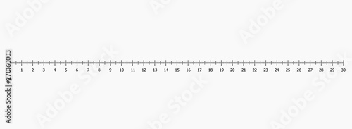 Ruler scale set vector illustration