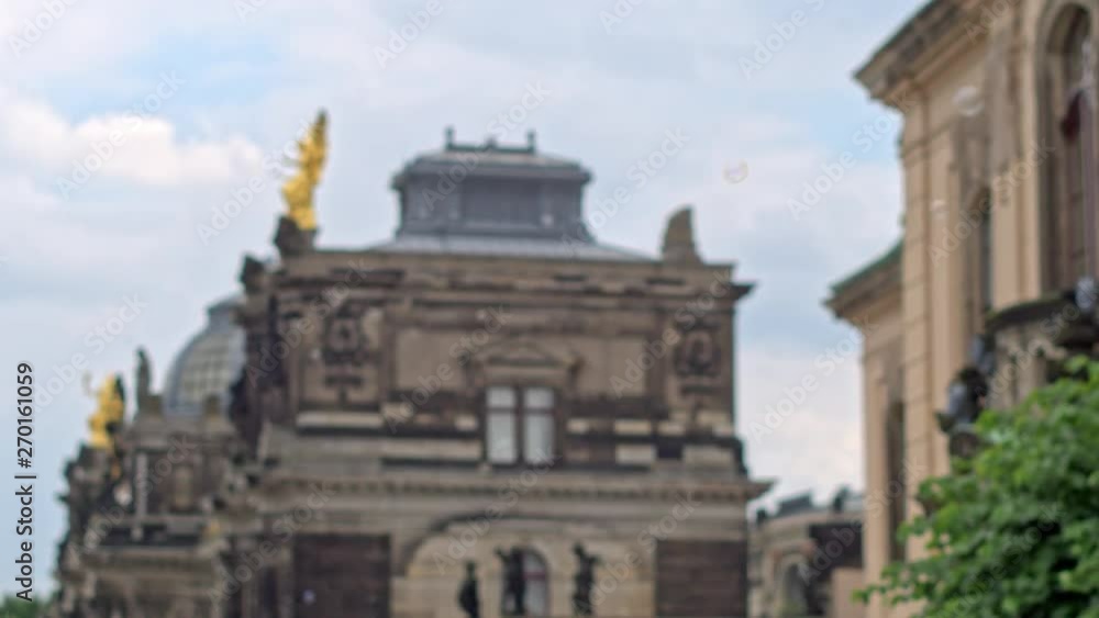 Multicolored bubbles against the blue domes of the famous Academy of arts in Dresden. Multicolored bubbles against the blue domes of the famous Academy of arts in Dresden.