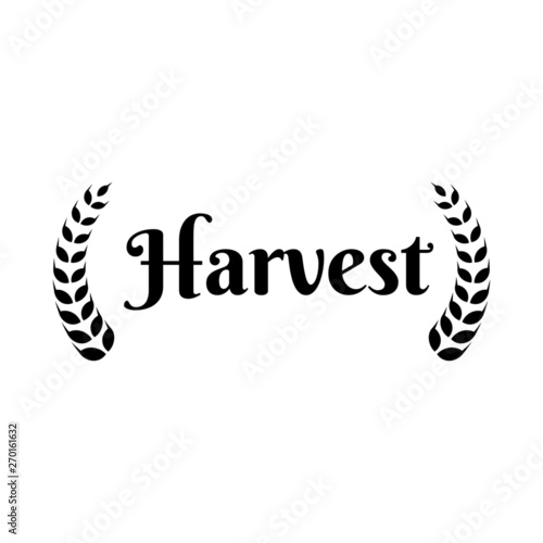 Harvest logo template with wheat shape