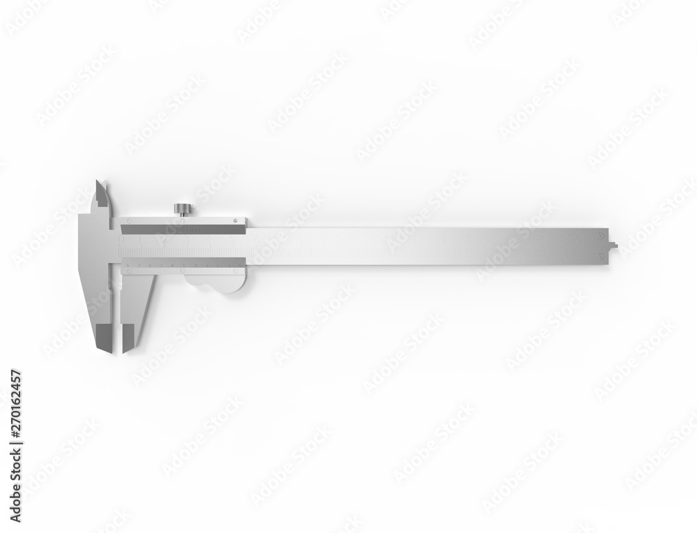 3D rendering of a calliper isolated on white background 3D rendering of a calliper isolated on white background