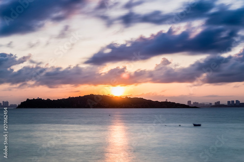 sun and twilight motion cloud at sea © Teerayut