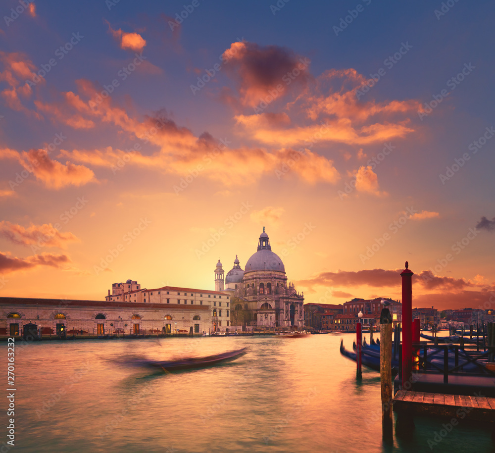 Venice, sunset over Santa Maria della Salute