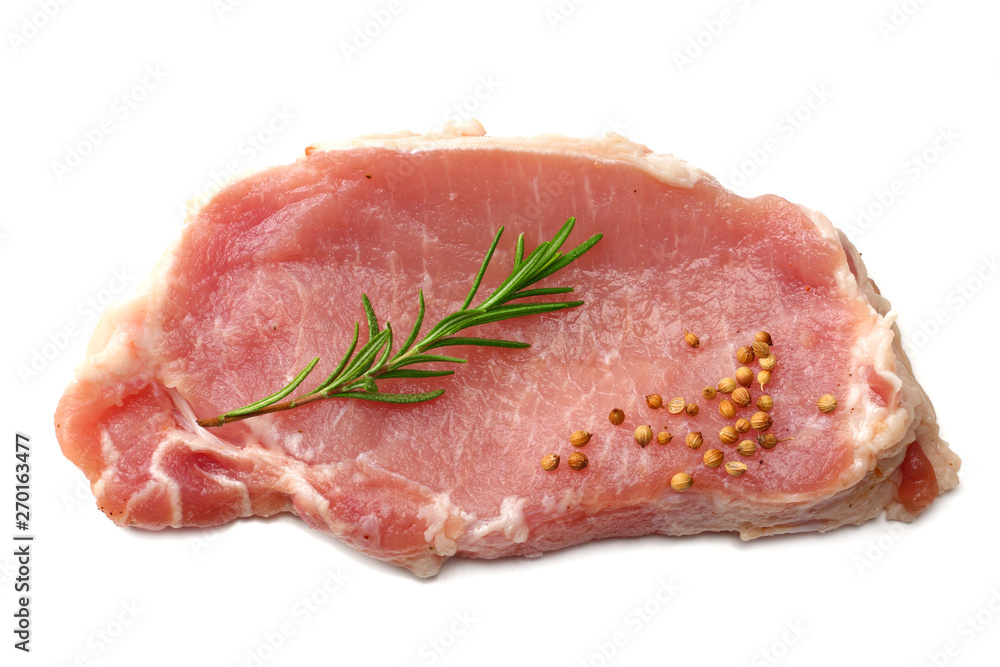 Raw pork meat isolated on white background Raw pork meat isolated on white background
