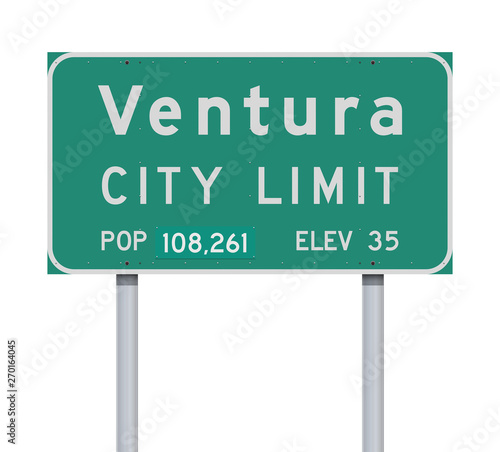 Ventura City Limit road sign