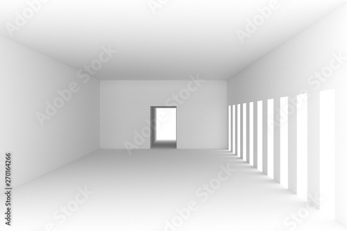 Fototapeta Naklejka Na Ścianę i Meble -  Empty Room Interior,  3d Render Illustration