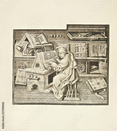 Quadro em tela Christian book. Old image
