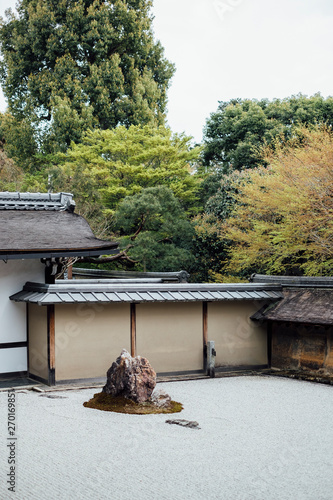 Canvas Print zen garden in Japan