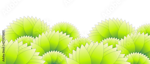 stylized forest canopy in fresh green shades