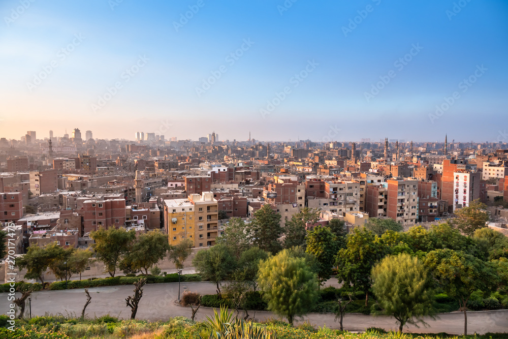 Fototapeta premium sunset scenery at Cairo Egypt