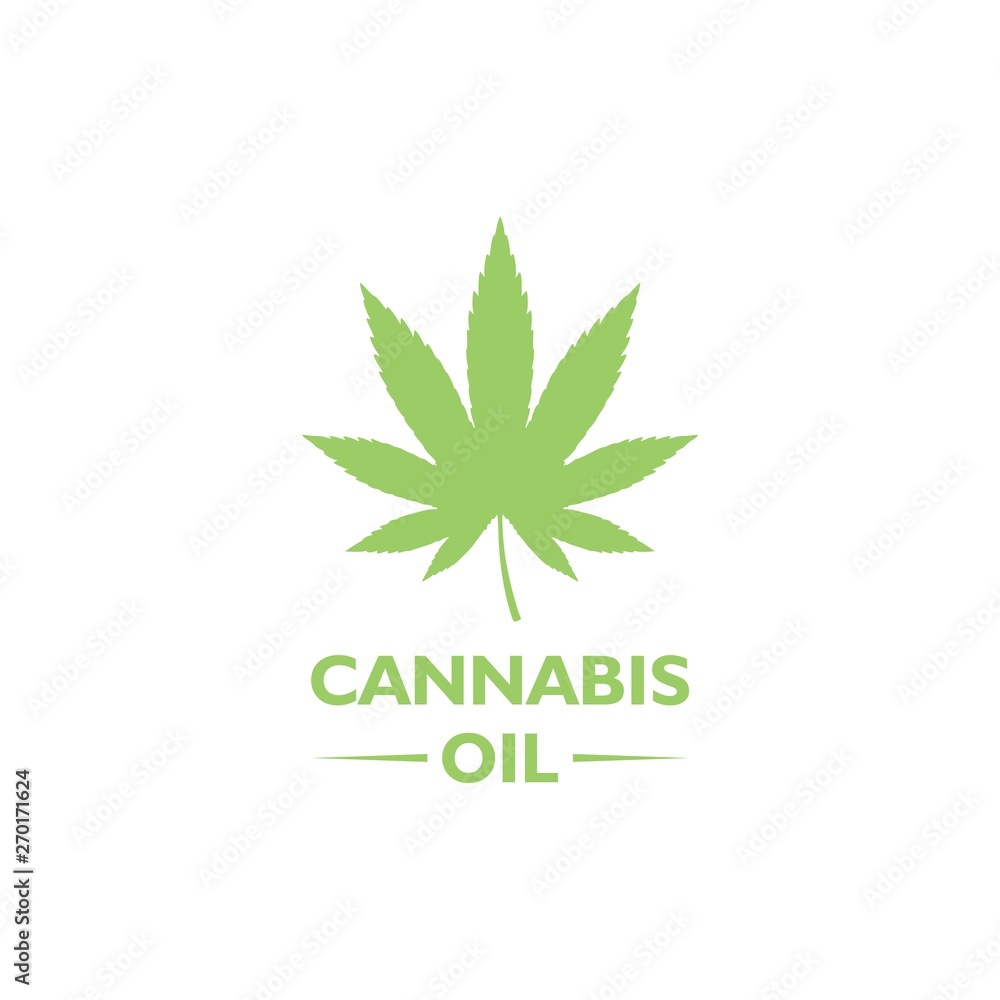 Medical Cannabis oil icon design with Marijuana leaf