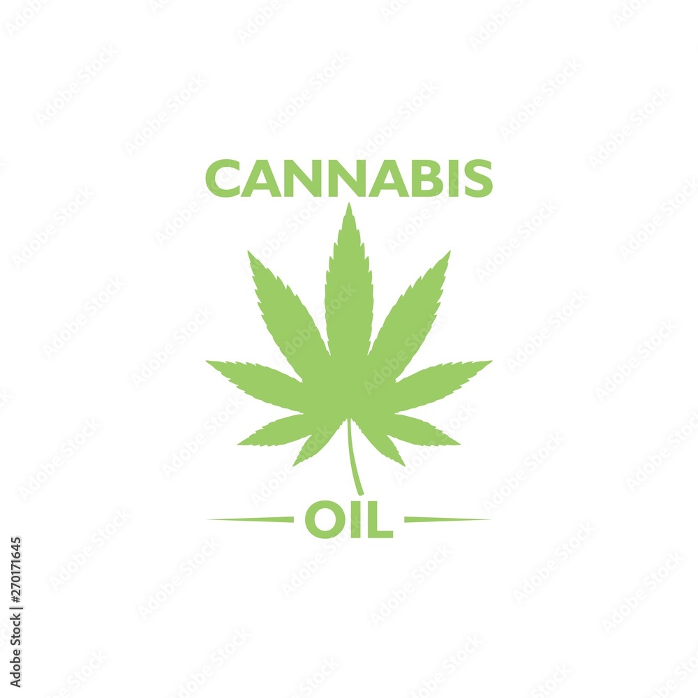 Medical Cannabis oil icon design with Marijuana leaf