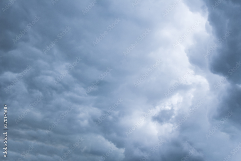 Fototapeta premium blue sky threatening clouds beautiful background