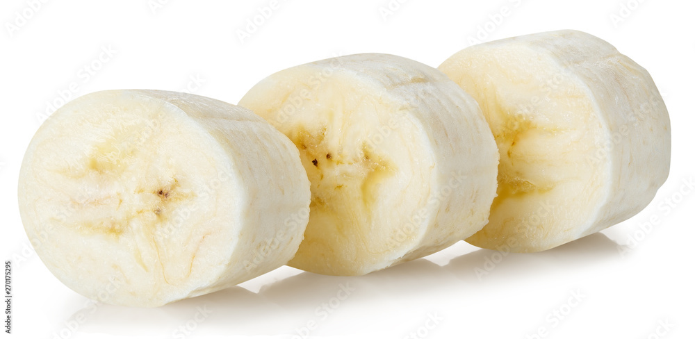 banana sliced isolated on white background clipping path banana sliced isolated on white background clipping path